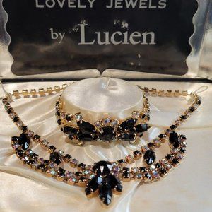 1940s Vintage Jewelry Necklace Set Lucien